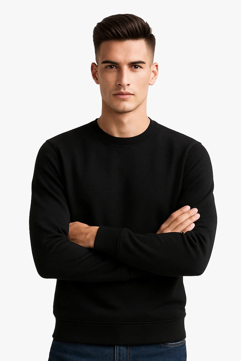 Black Baggy Drop Sweatshirt