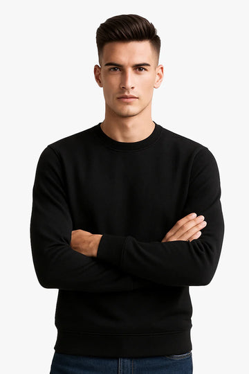 Black Baggy Drop Sweatshirt