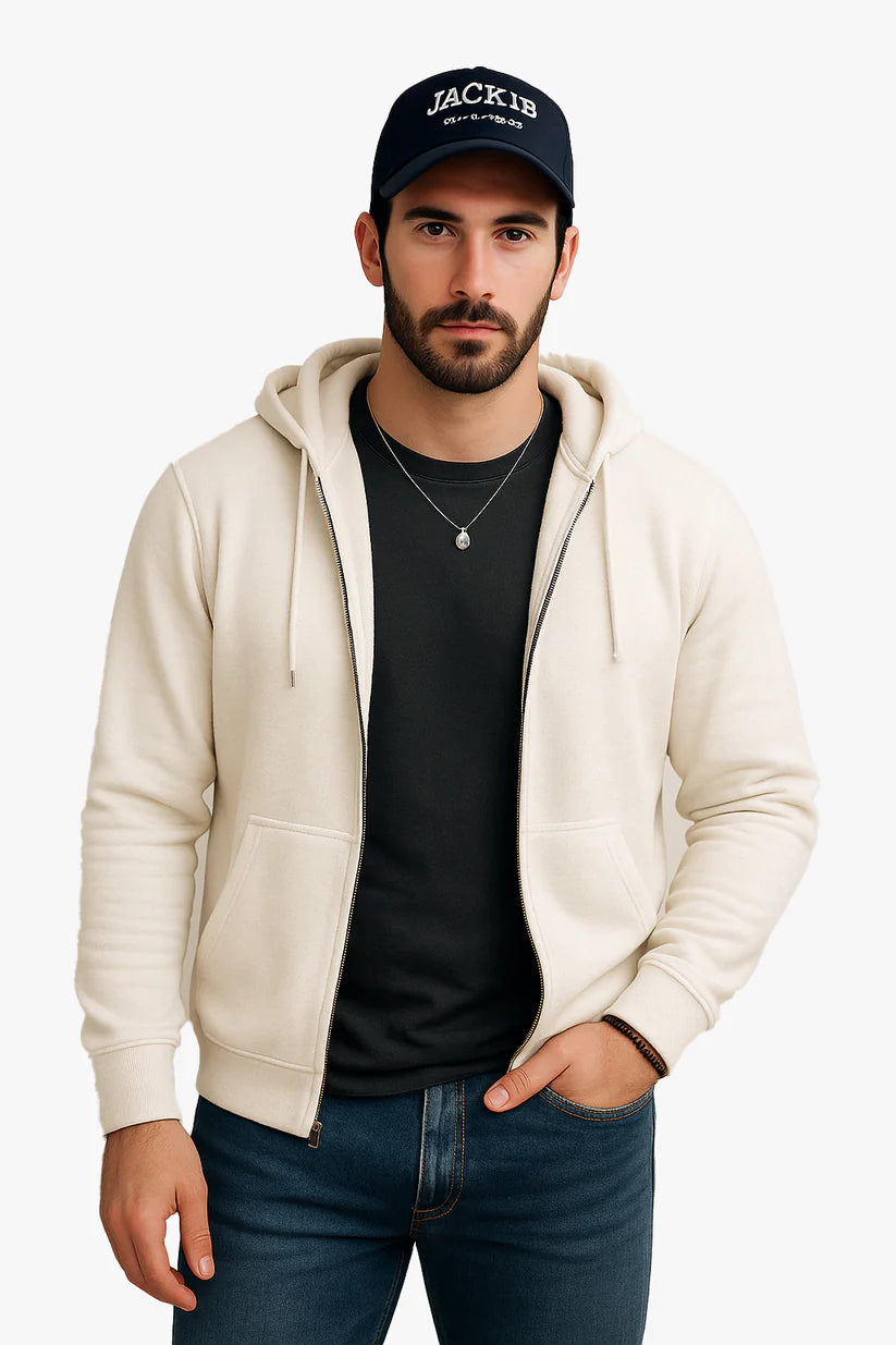 Off White Zipper Hoodie